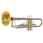 BrassCover fr Blasinstrumente I LOVE BRASS gelb